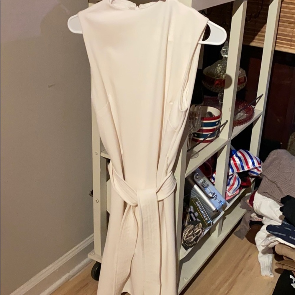Cream dress with sash